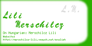 lili merschilcz business card